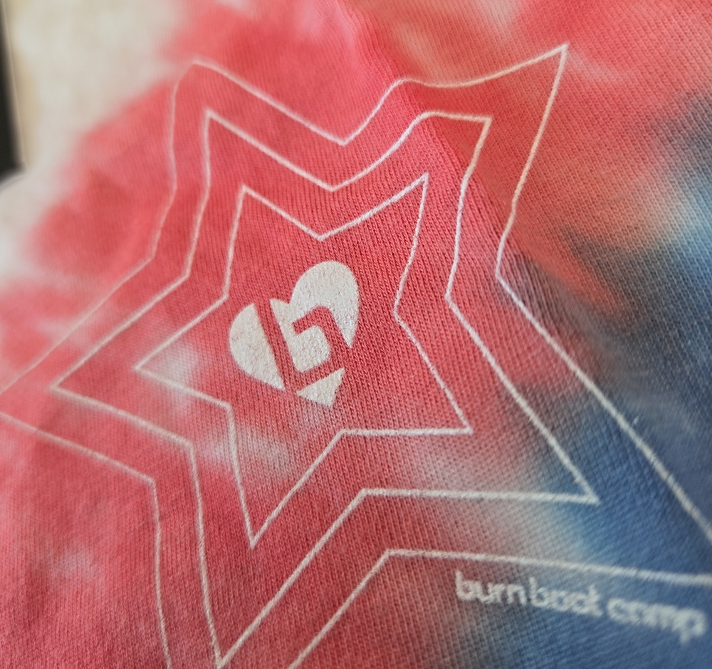 Burn Boot CampTie-Dye Red White And Blue Top